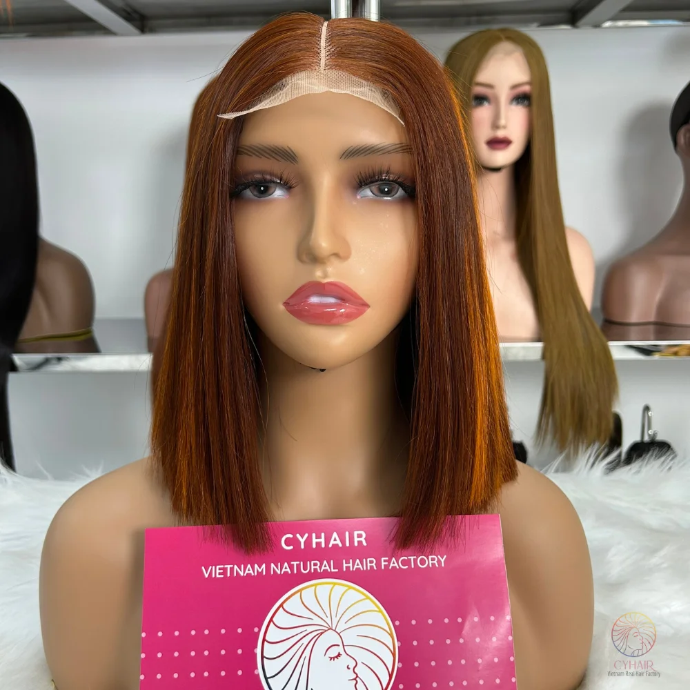 Wholesale Human Hair 2X6 Lace Closure Wigs SDD Vietnam Bone Straight Hair Wig 10 Inches For Black Women