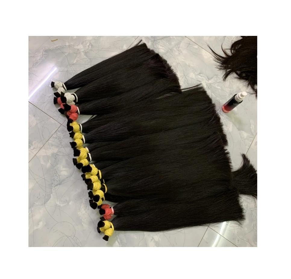 Hot Sale Silk Straight Hair Extension Super Double Drawn Cuticle Aligned Hair Extension 100% Remy Virgin Hair from Vietnam