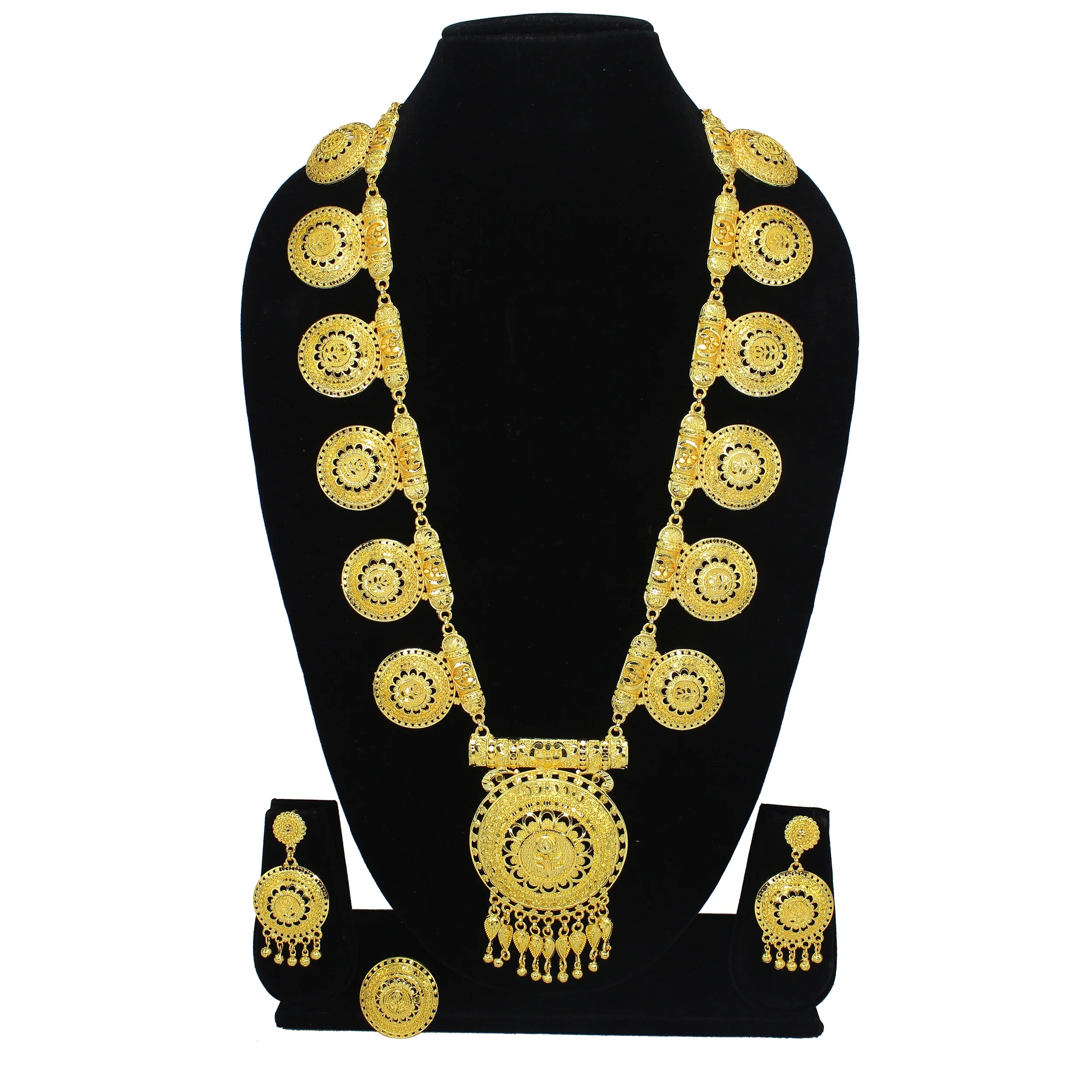 High Quality Luxury 24K 18K Gold Color African Dubai Gold Plated Jewelry Sets  Luxury dubai jewelry sets jewellery for women