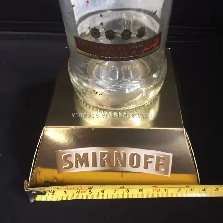 LED wine Glorifier, Smirnoff bottle display wine & spirit POMS