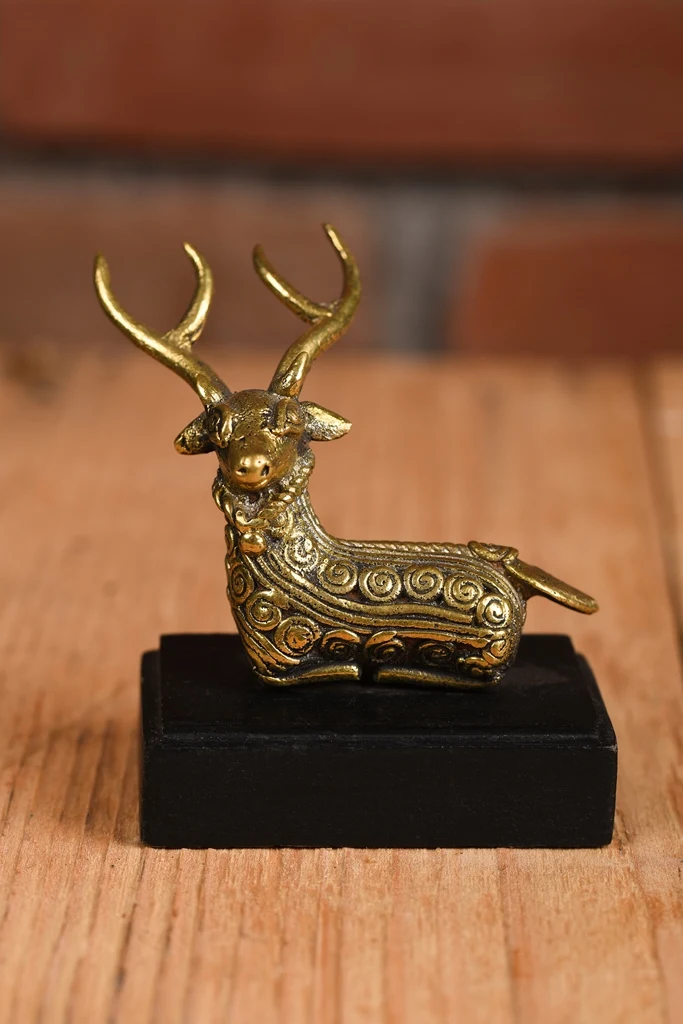 Pure Brass  Hiran (Sweep Deer) Set For Table Decoration Decorative, Dhokra Art