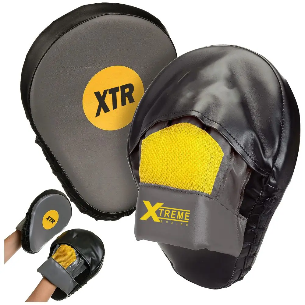 Buy Customize Leather Focus Pads Boxing Muay Thai Kickboxing Punching hand Pad Mitts accept custom logo design