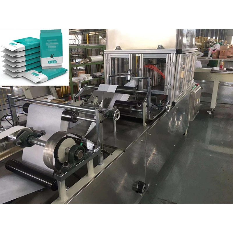High Speed Automatic Portable Baby Wet Tissue Wiping Towel Folding Making Machine Wet Towel Production Line
