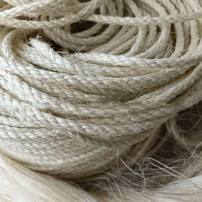 Tug of war rope mechanical draw rope sisal white brown rope