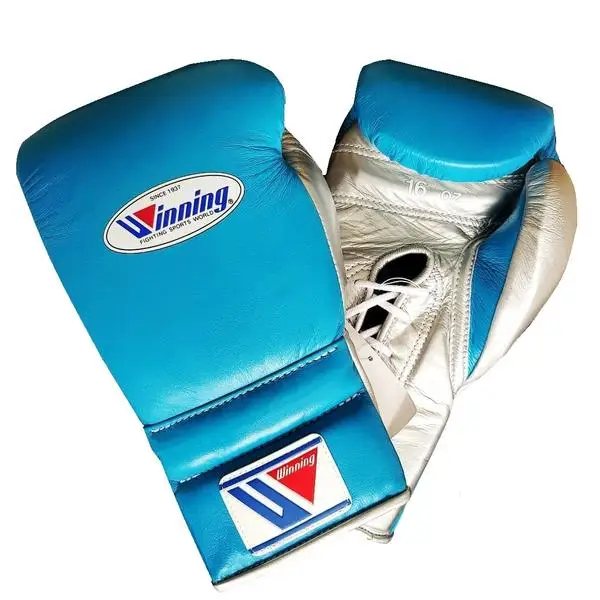 custom logo leather boxing gloves manufacturer training cowhide winning boxing gloves for kick mma boxing professional