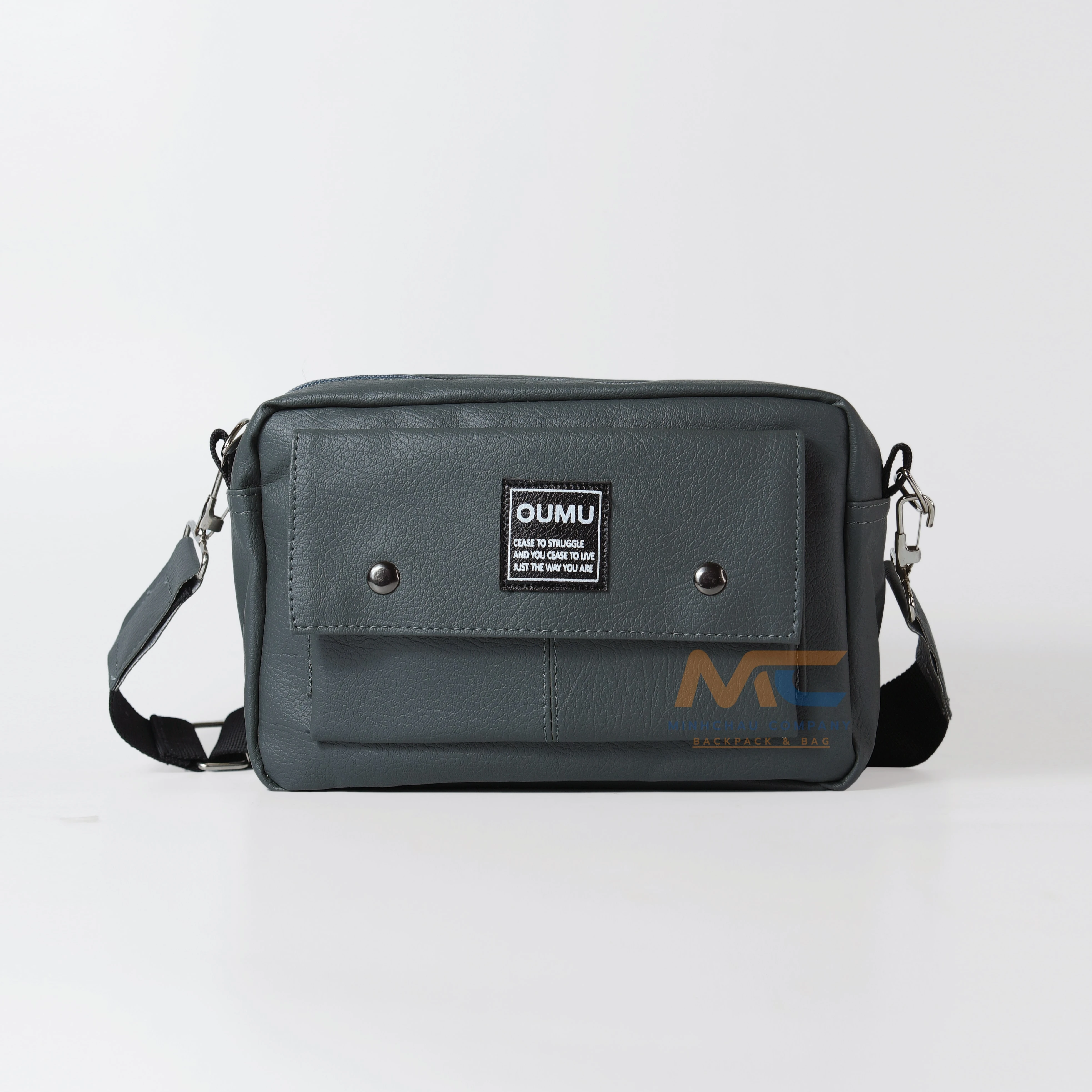 Manufacture Directly Fashion Multifunction PU Leather Crossbody Bag PU Leather Sports Casual Shoulder Bag Fashion Handbag Black