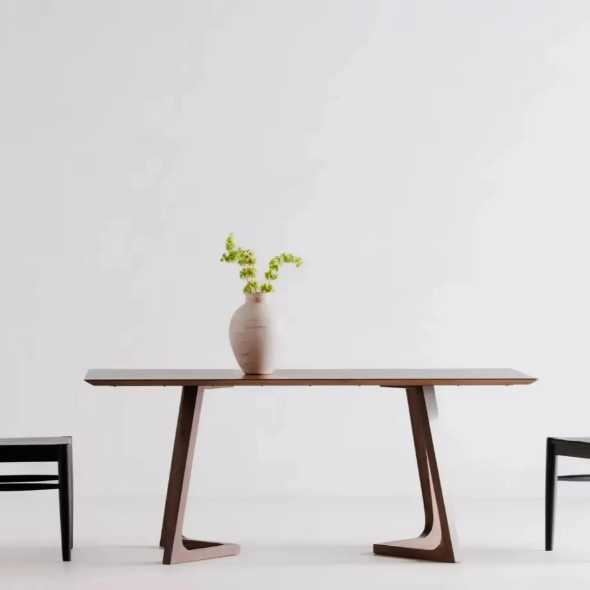 Dark Polished Dining Table 100% Premium Solid Teak Wood for Dining Room Home Furniture