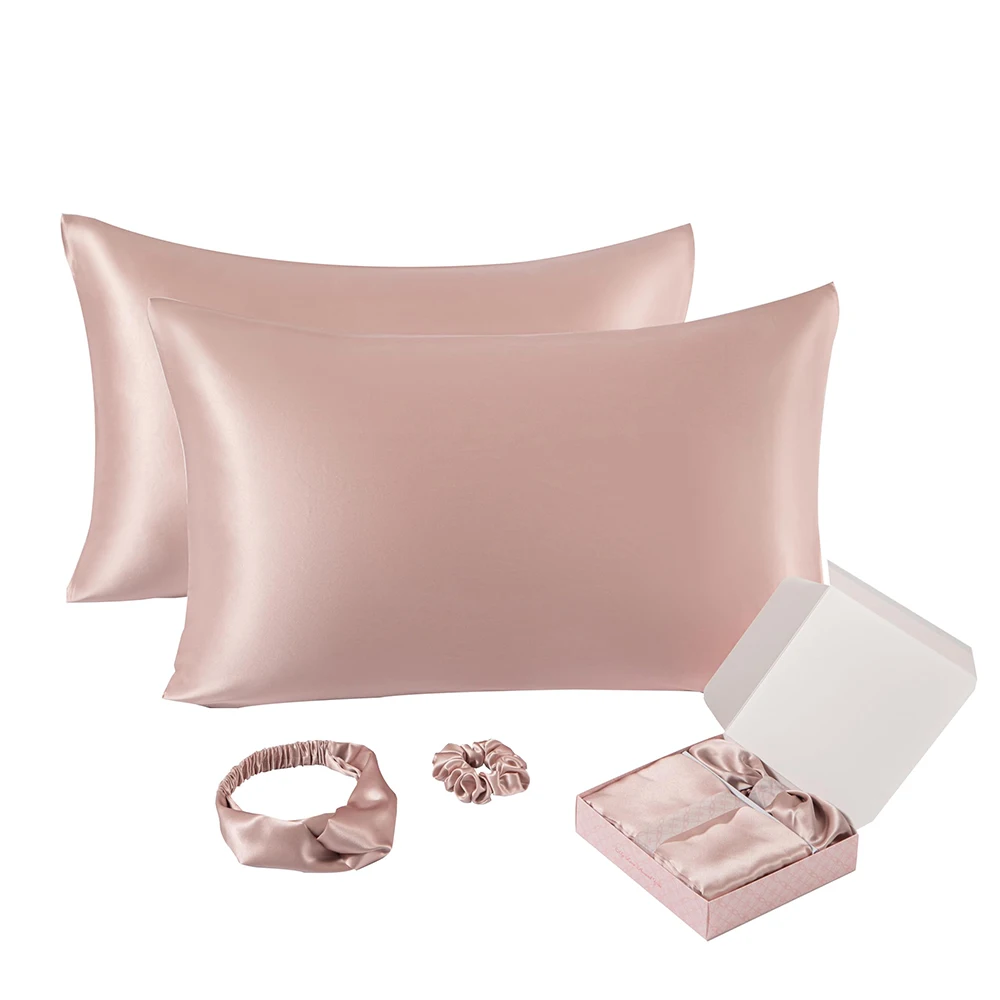 100% по индивидуальному заказу 22 мм роскошная шелковая наволочка для подушки резинка для волос с подарочной коробкой