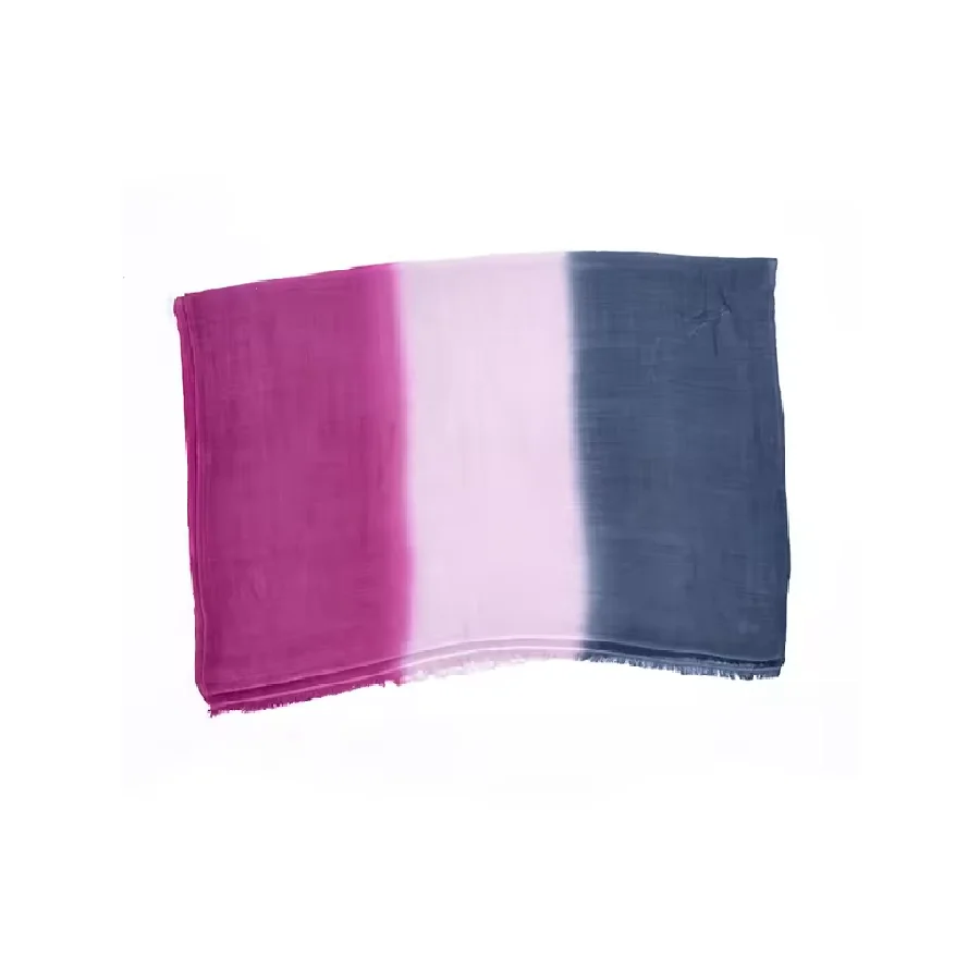 Fashionable Nepal Merino Wool Scarf Lightweight Dip Dye Shawl Winter Cashmere Scarf Colorful Dip Dye Shawl for Women