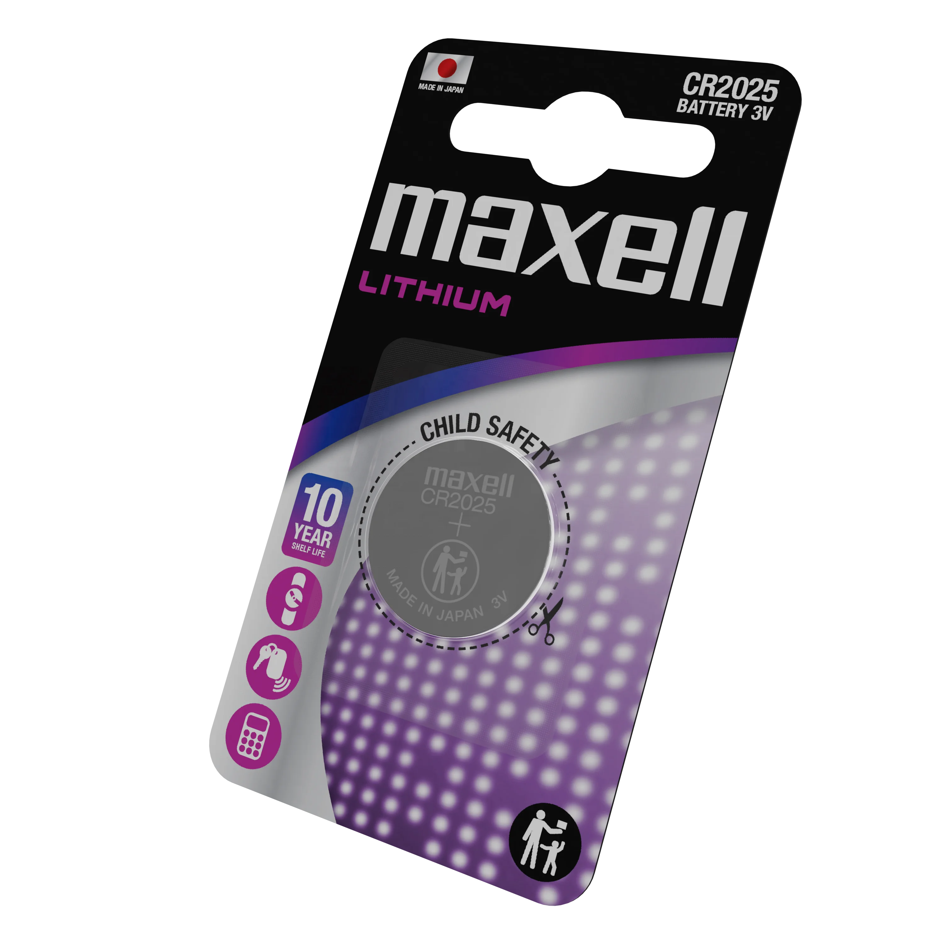 Maxell cr2025 3 В литиевая батарея 1 шт. первичные батареи сделано в Японии baterias pilas