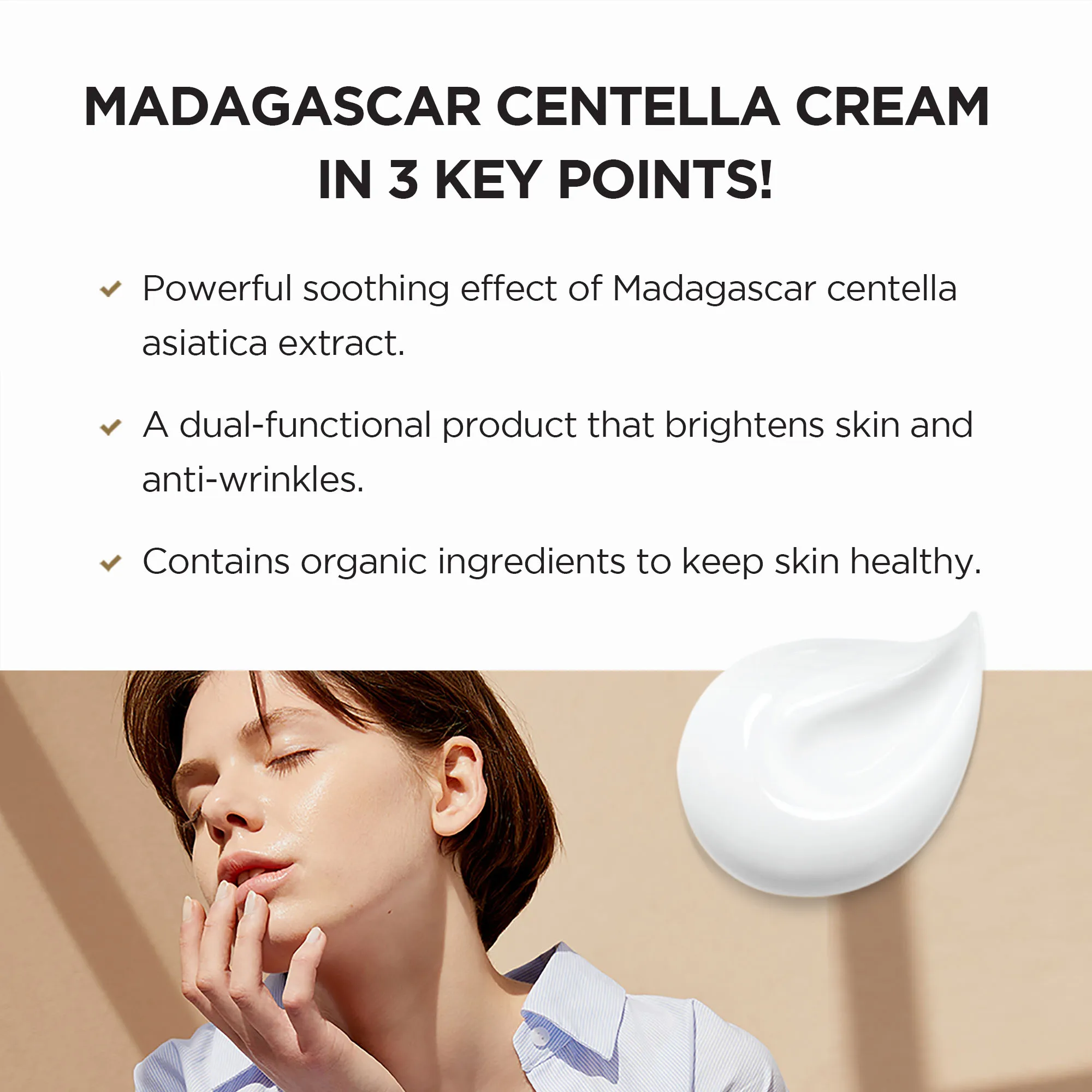 SKIN1004 Moisturizing Brightening Wrinkle Care Wholesale Face Cream Madagascar Centella Cream 75ml