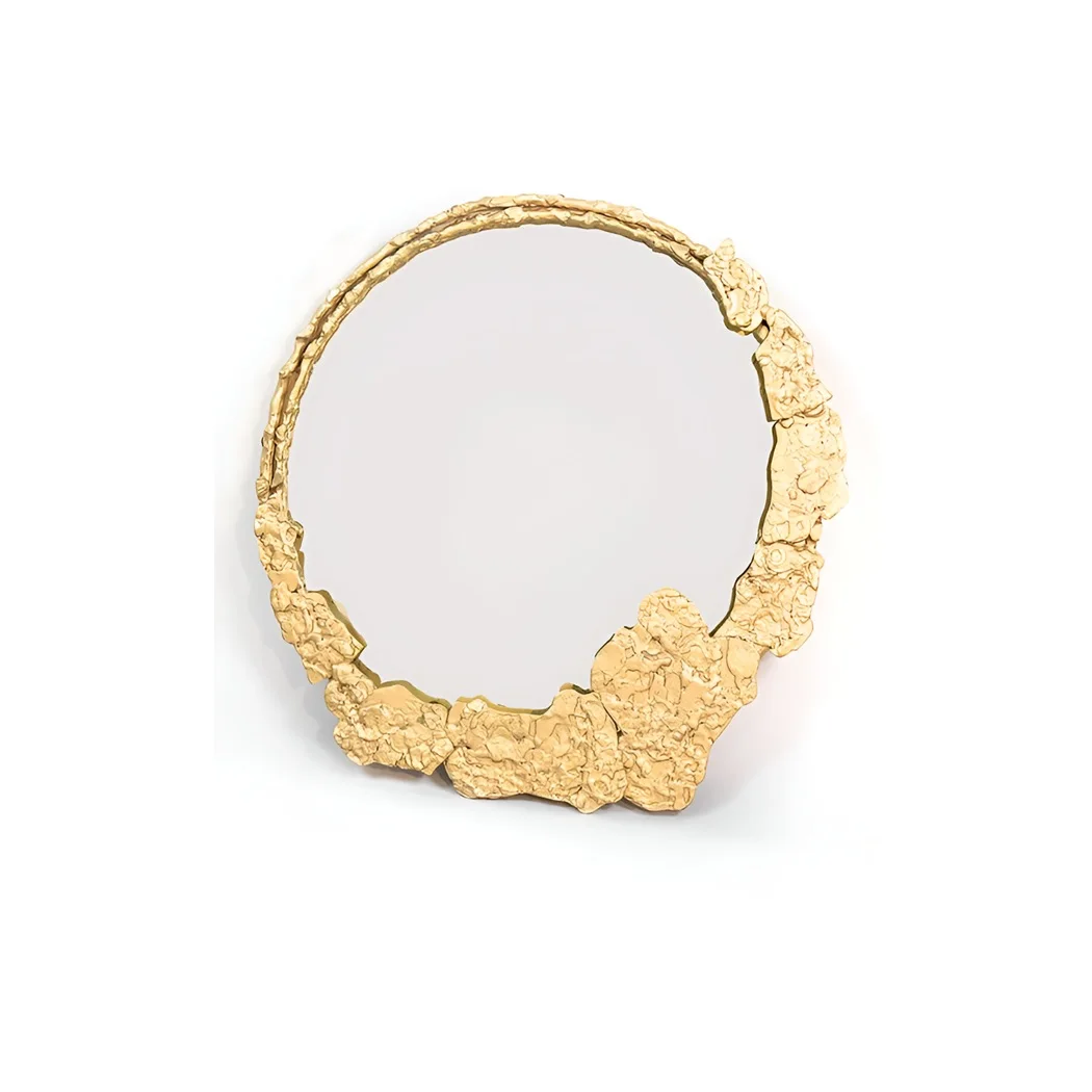 Best Wall Frame Designer Look Metal Mirror Indoor Home Decor Living Room Wall Decor Gold Plated Finishing Design Wall Mirror