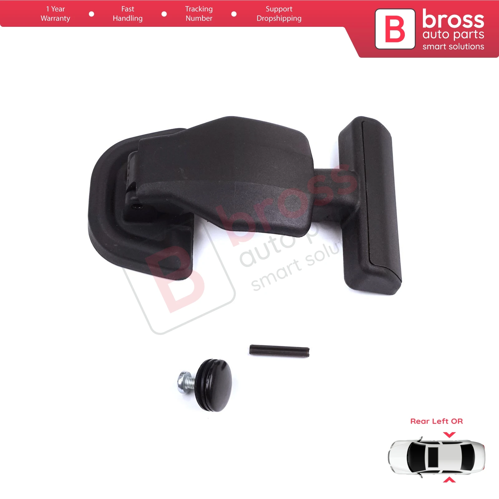 BDP1362 Rear Sliding Door Window Glass Latch Bracket for Ford Transit Tourneo Courier C4A B460 MK1 2014-2023 5-Door