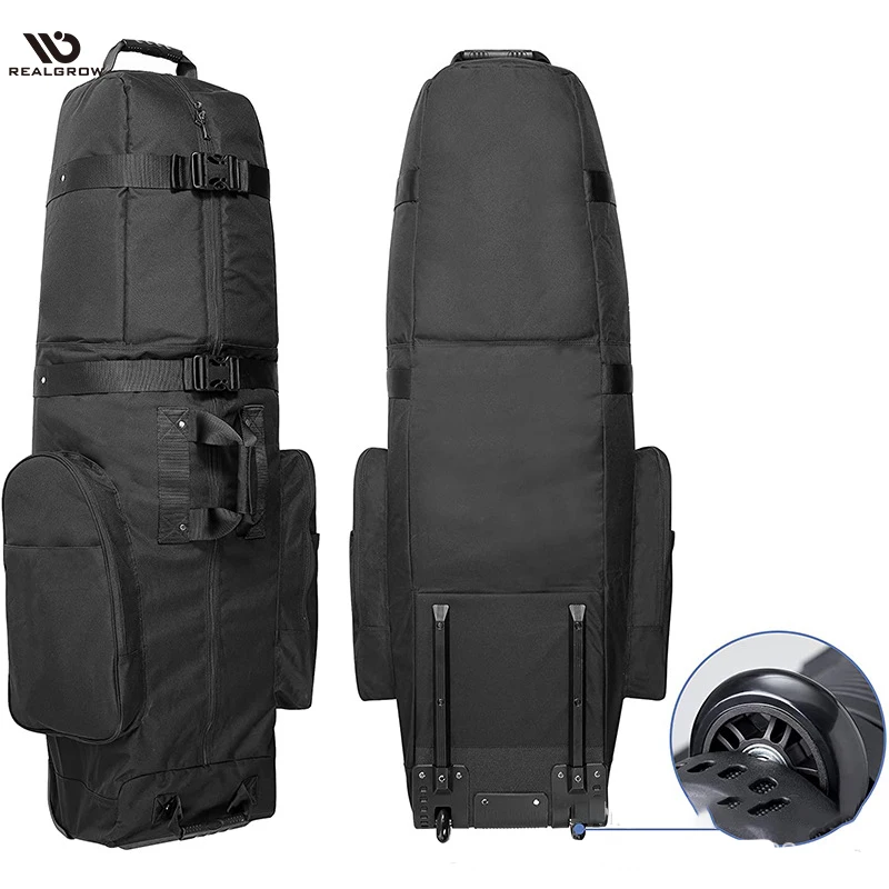 Large Capacity Portable Golf Club Transport Bag with Wheels Airline-Checked Golf Bag