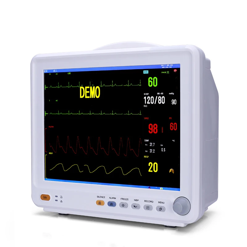 MN-PM002 ICU monitor medical vital signs monitor Ultra-thin portable smart multi-parameter 12.1inch TFT color display screen