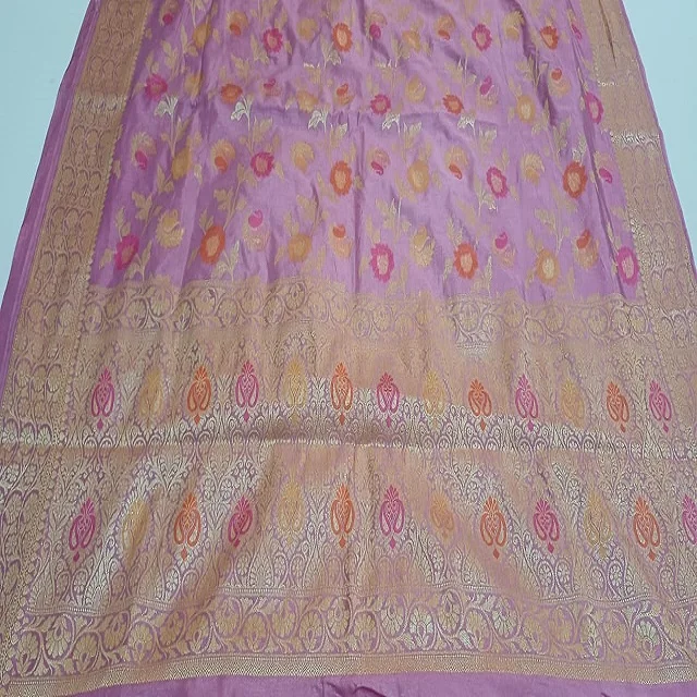 Новейшая традиционная одежда плотный кашнмира богатый хлопковый шелк с насыщенным тиснением сари контрастным сочетанием паллу Tressal