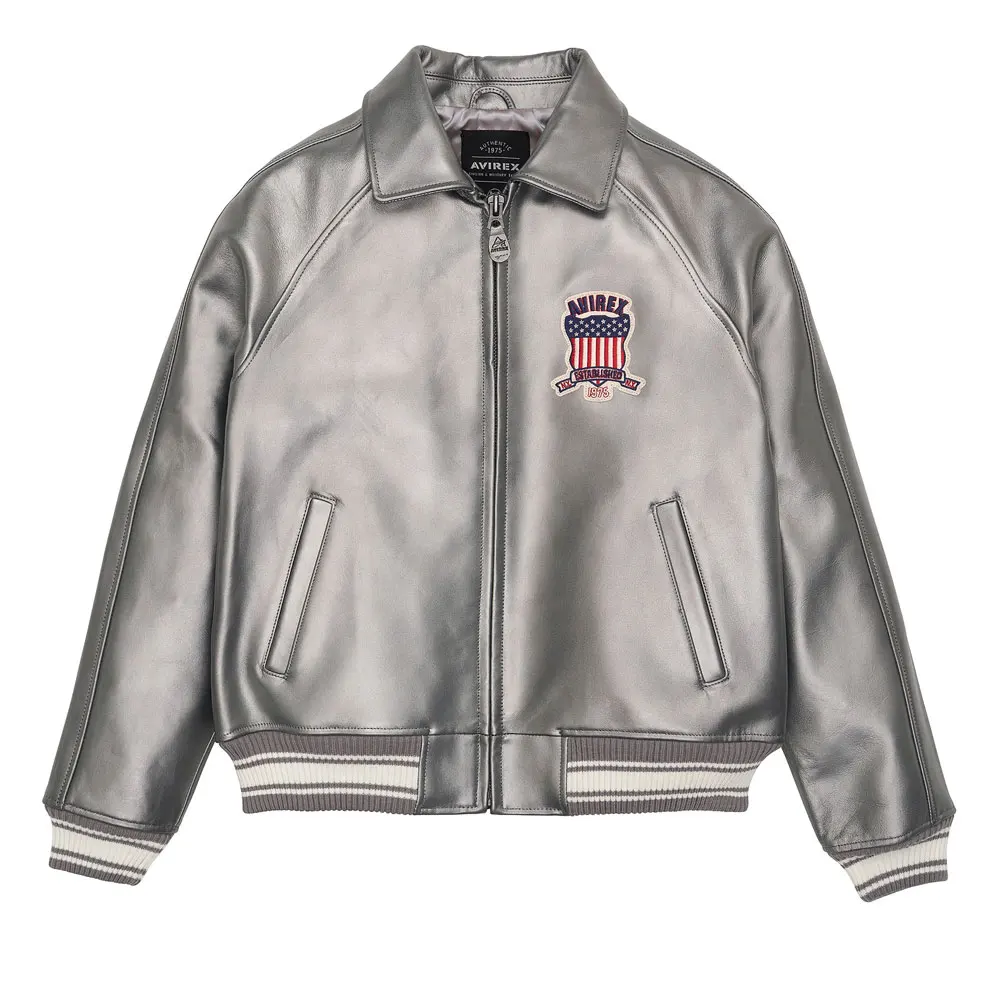 New High Quality Stylish Windproof Leather Made Avirex Jackets / Custom Made Outdoor Best Selling Genuine Cowhide Avirex Jackets