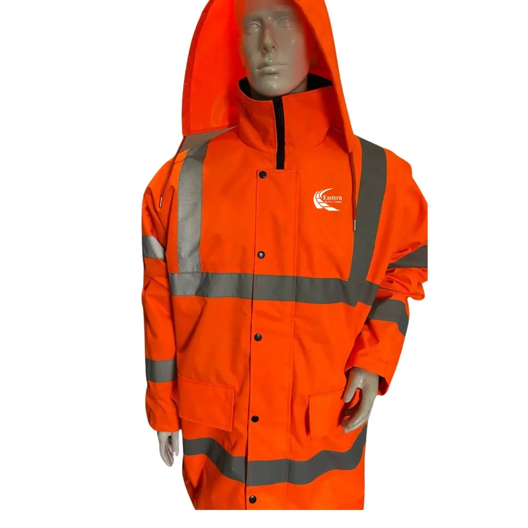Wholesale  High Visibility  Rain Jacket | Waterproof Reflective Hivis Raincoat for Workwear  Construction