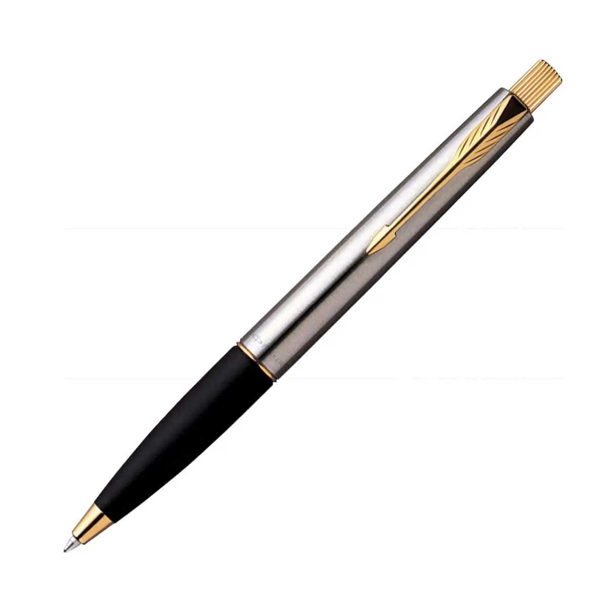 High-Grade Parker Frontier CT-1 Matte Black Chrome Trim Roller Ball Pen Blue Ink 0.5mm Writing Width Metal Material Pack of 1