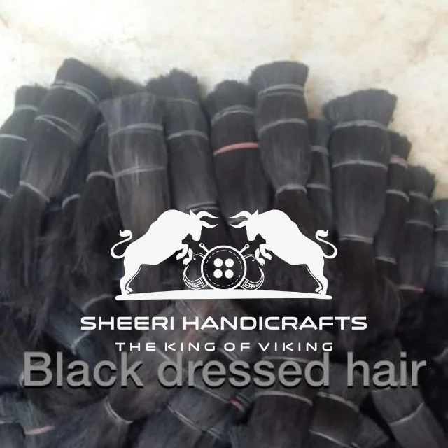Cleaned  Ox Tail Washed and clean Hair Dressed and Certain size for making  Brush Animal Tail Hair unit india