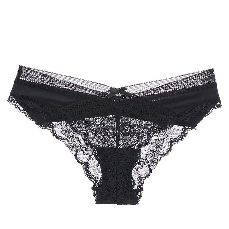 Womens Underwear Invisible Seamless Bikini Lace Underwear Half Back Coverage Panties