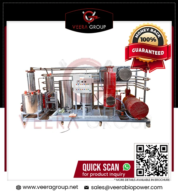 The best Veera MD200C Molecular Distillation Machine is used to produce diesel from used oil.