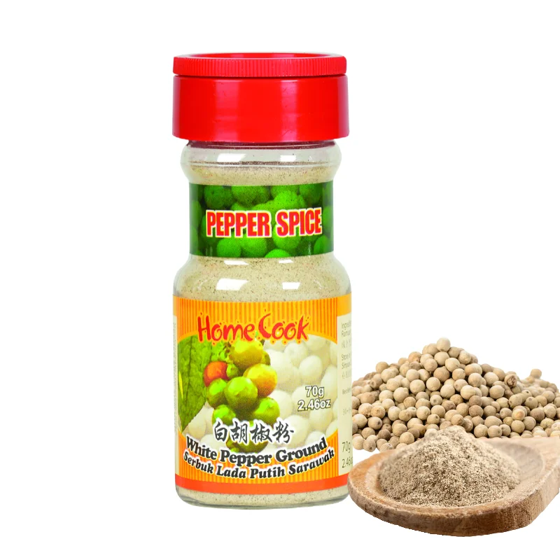 Fresh Mild Malaysia Ground White Pepper Powder 70g Ready For Export Certified Exporters Low Price White Pepper For Soup Seasonin