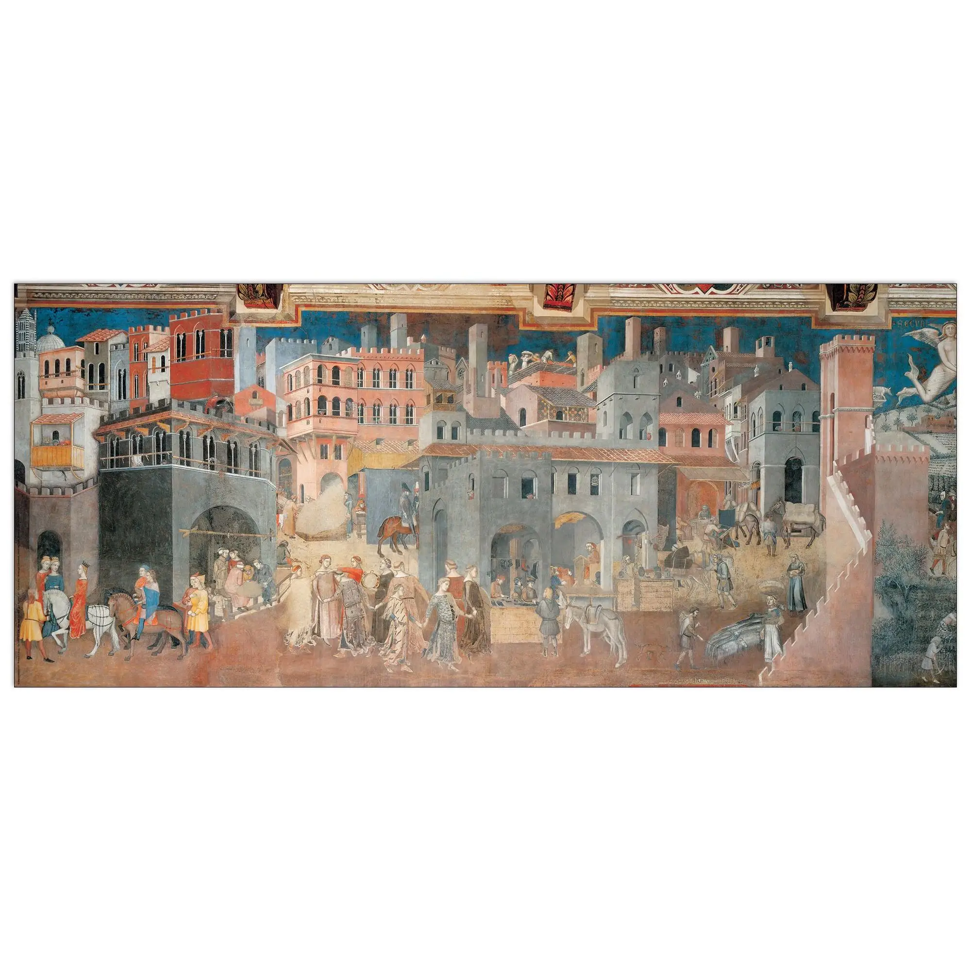 Museum LORENZETTI decorative panel, ready to hang.
