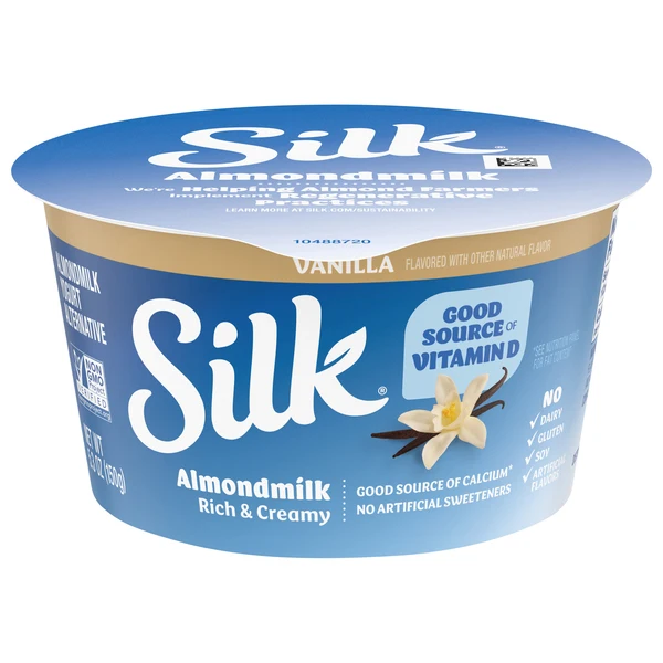 Silk Vanilla Dairy Free, Soy Milk Yogurt Alternative, Smooth and Creamy Plant Based Yogurt with 6 Grams of Protein Per Serving