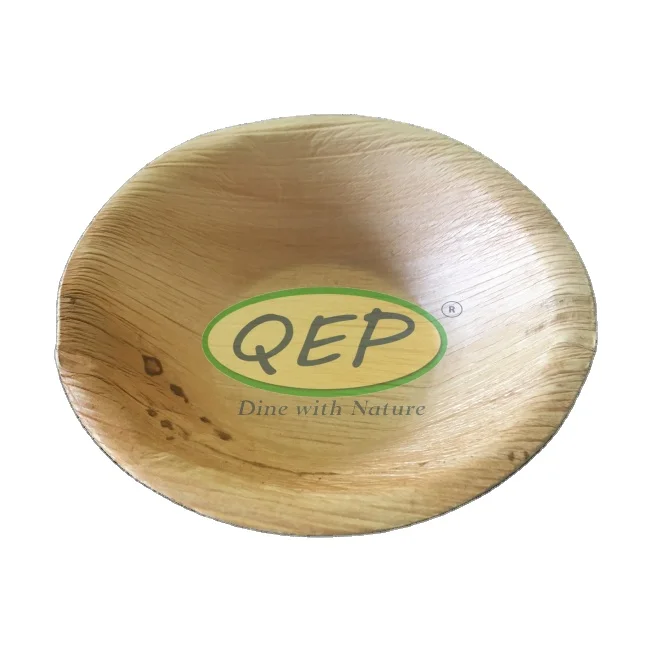 Estick Material 6.5 Inch Round Eco Friendly Brown Colour Rectangular Set Eco-Friendly Palm Leaf Plates Disposable With Opp Bag