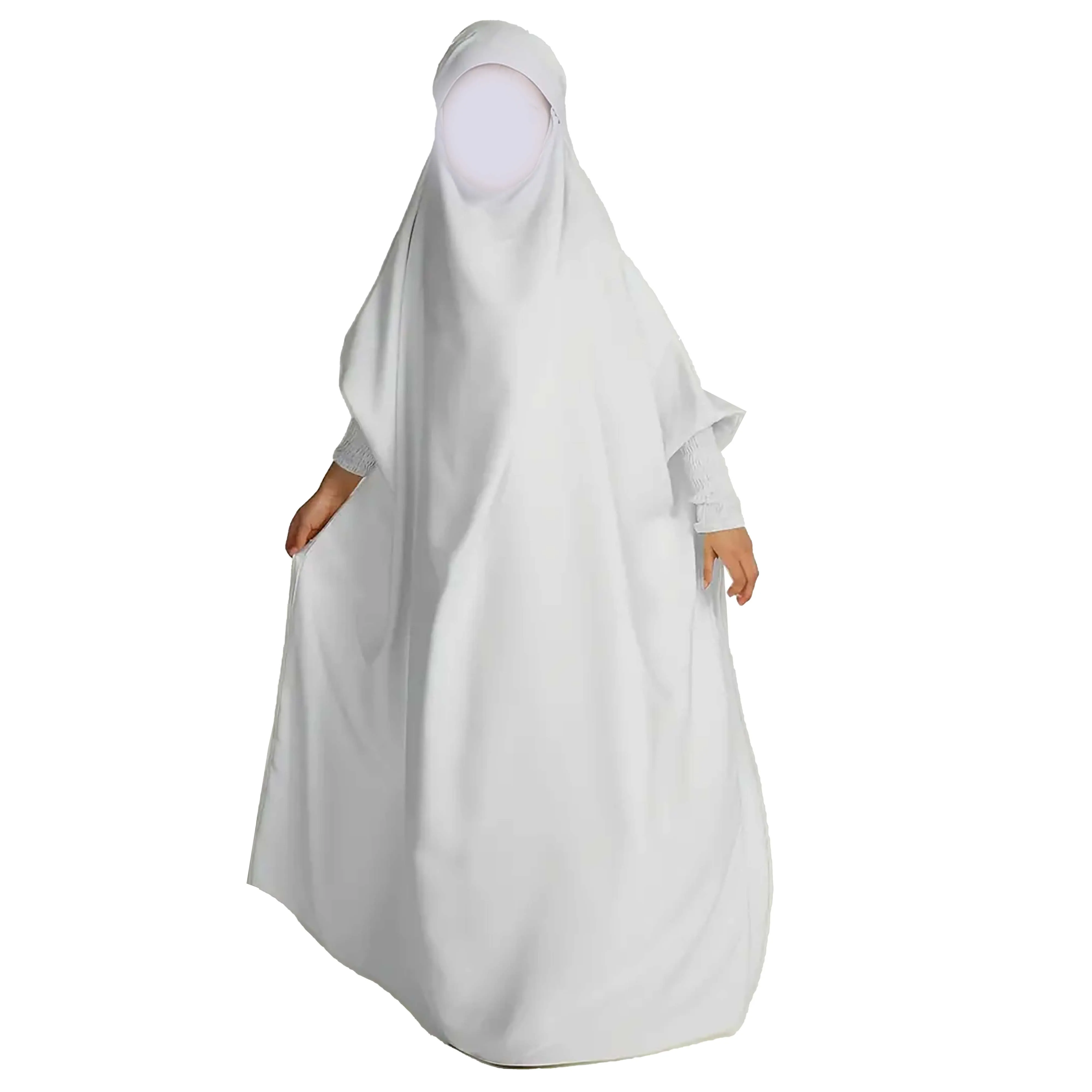 Factory Price Hot Sales High Quality Jilbab Abaya Muslim Dress Eid Prayer 2 Piece Islamic Clothing Muslim Ladies Tops For Girls