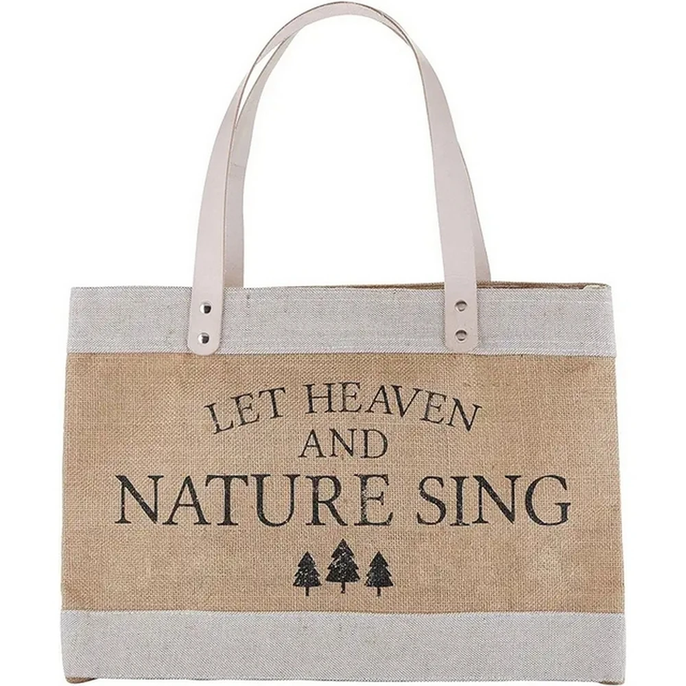 Custom Print on Natural Burlap Gunny Tote Bags Reusable Grocery Shopping Jute Tote Bag Gift Bags