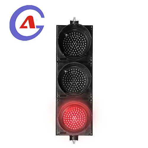 300mm 3 sections red flashing led traffic signal blinking light