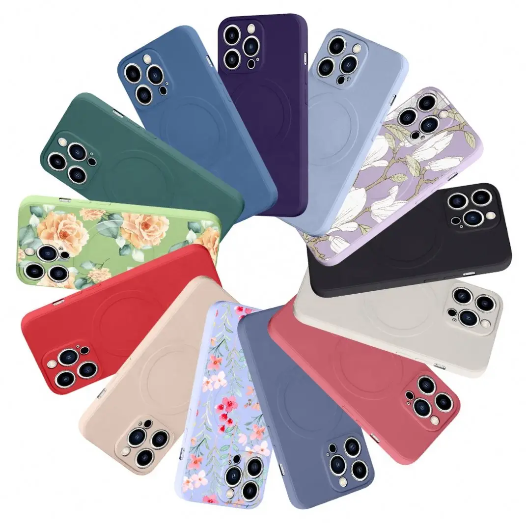 OEM customized Silicon Cell phone Cover for iPhone 7 8 se3 12 11 Pro Max Case with Magnetic magsafe cases for iPhone 13 14 Pro