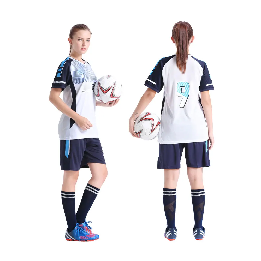 Wholesale Custom Personalized Girls Football Shirt High Quality Women Football Uniform Breathable Soccer Jersey For Female