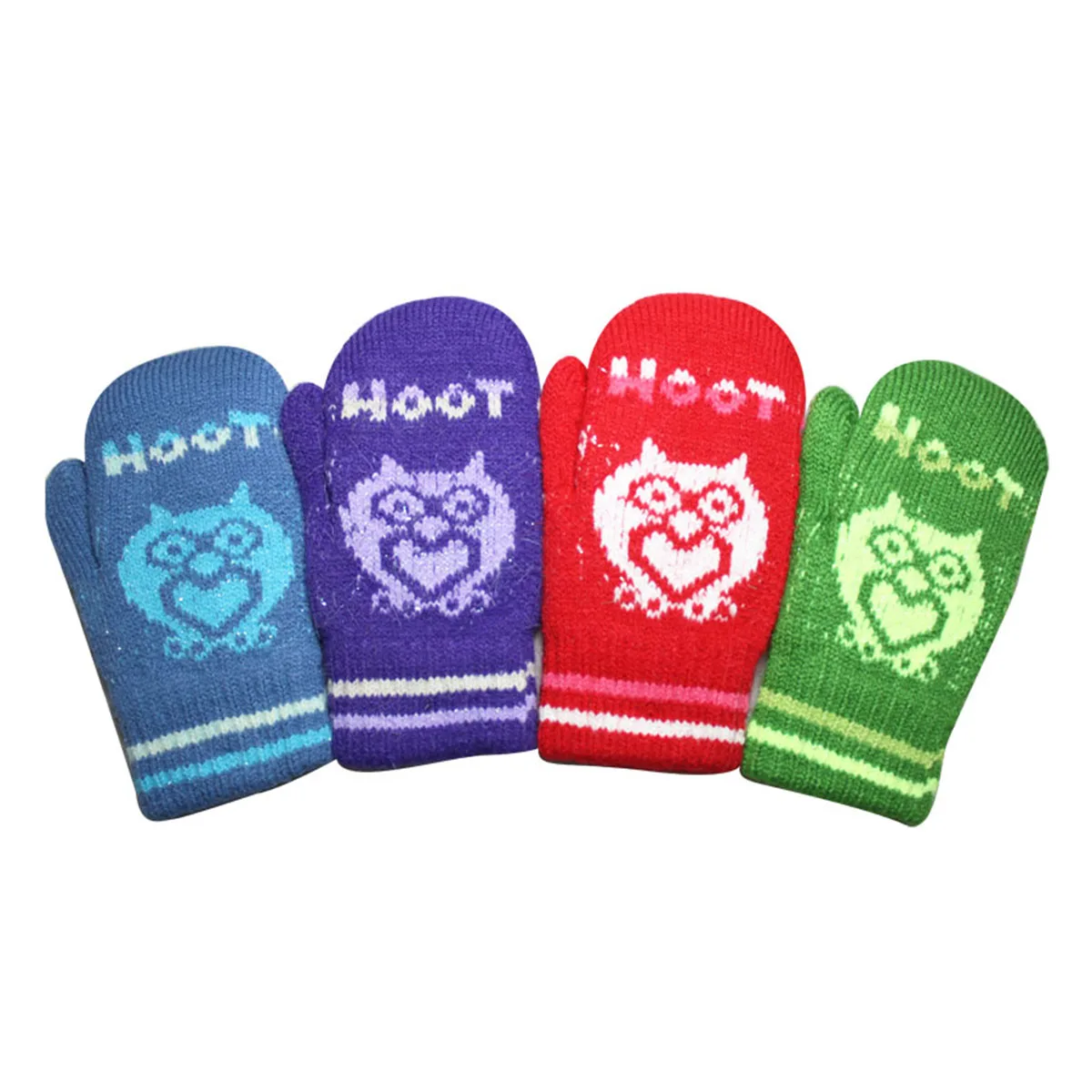 baby boys patchwork outdoor mittens wool gloves