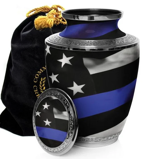 White Enamel Meena Cremation Urns adults Ashes Urn Wholesale Prices Stainless Steel Engraved Custom Cremation Urn On Sale