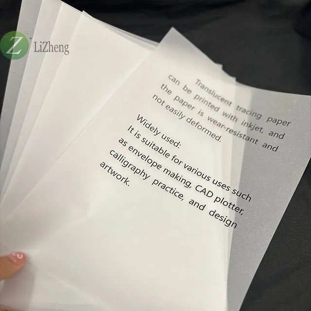 lizheng Tracing Paper White Translucent Sulfuric Acid Paper For Making Flash Stamp tracing drawing