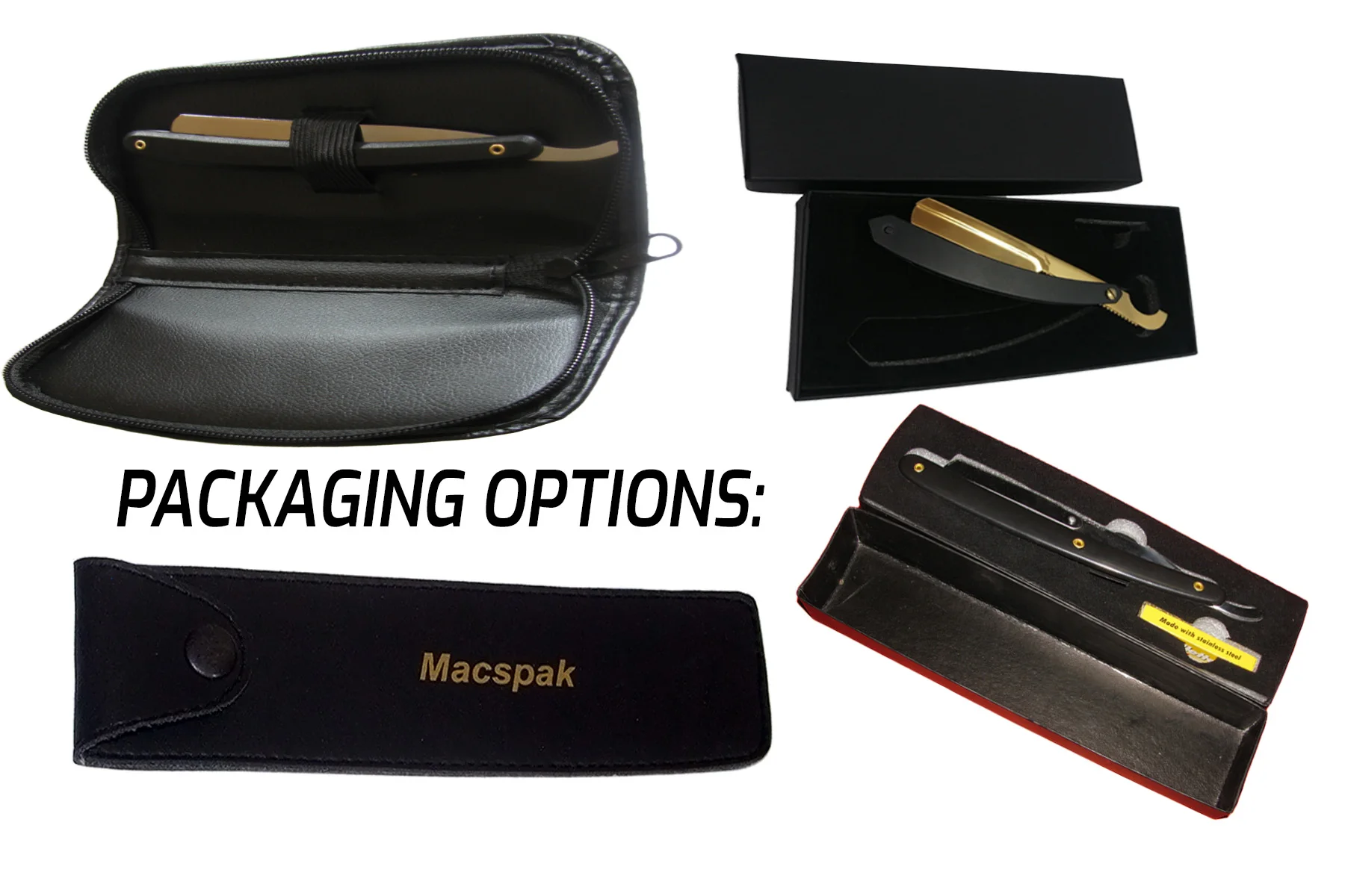 Free Logo Razor White and Gold Barber Razor Push Carriage Razor for Barbershop or personal use