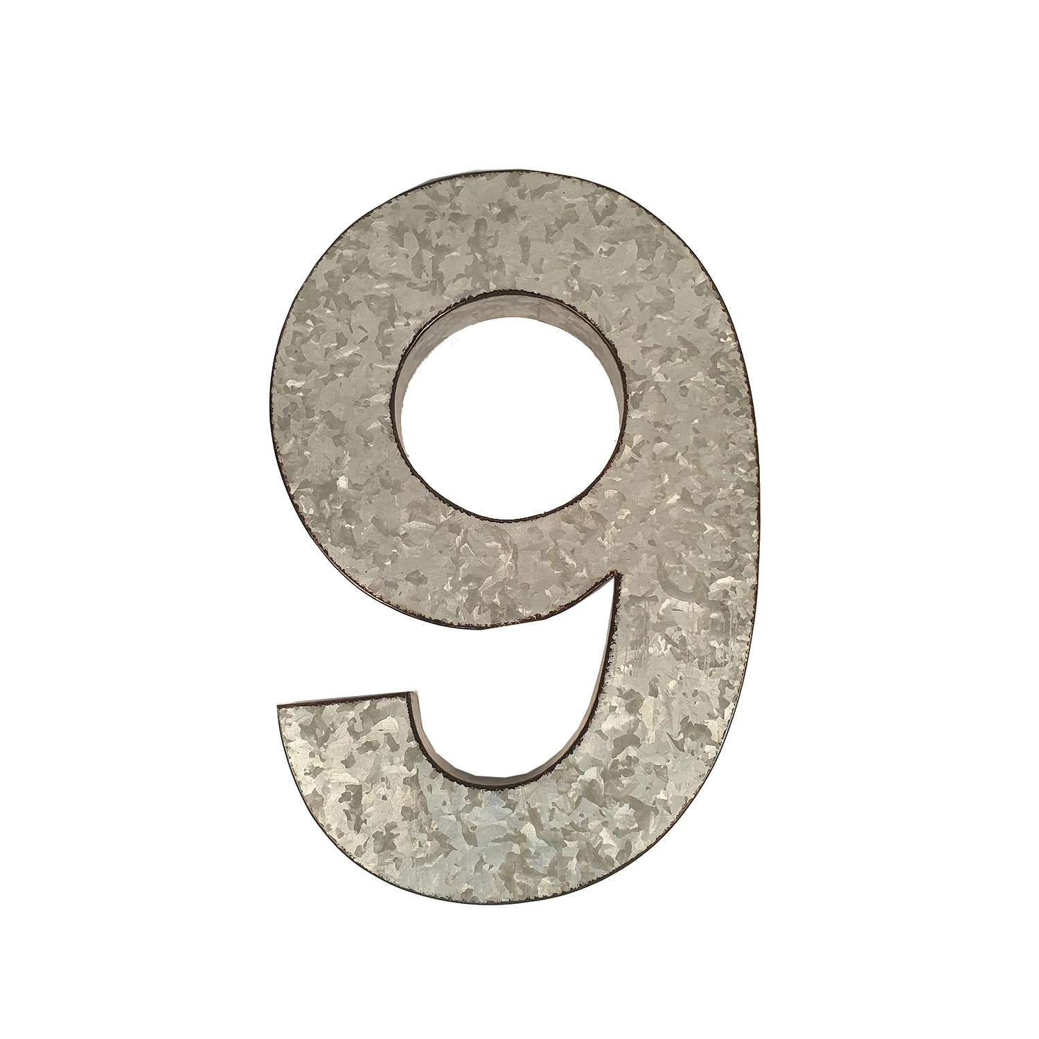 New Collection Of Galvanized Metal Numeric 9 Most Popular Decorative Galvanized Metal Number 9 (Nine) For Sale At Low Price