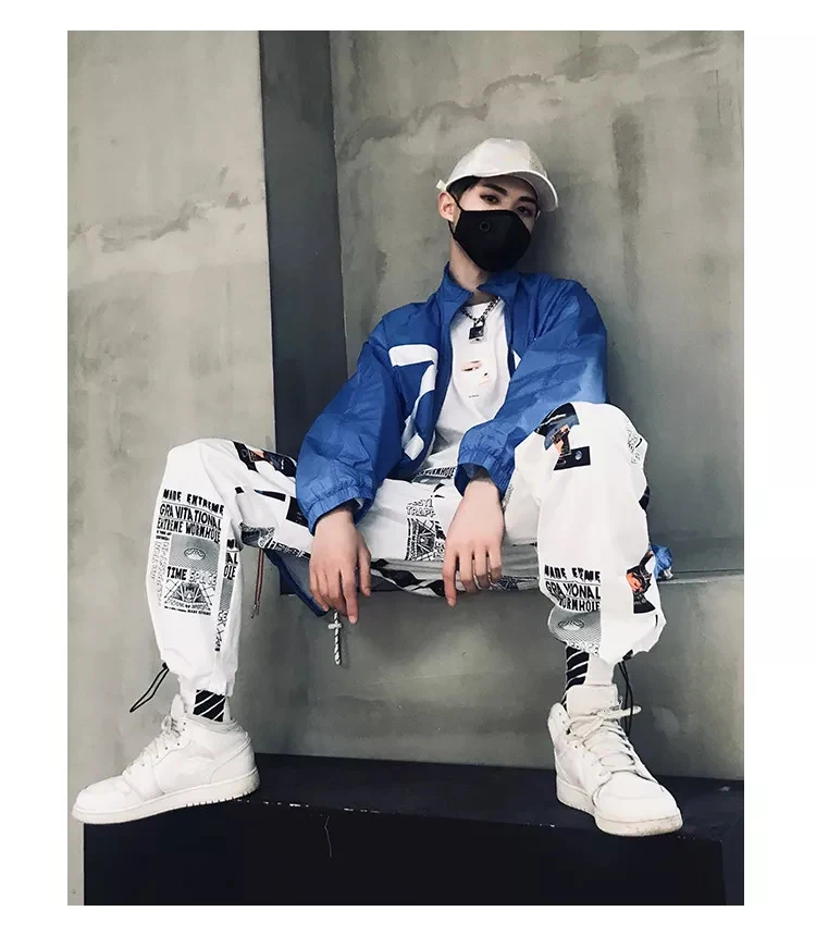 Hip Hop Sweatpants Men Joggers Streetwear Pants Fashion Casual Loose Track Pants Men Custom Printed Sweatpants for Sale