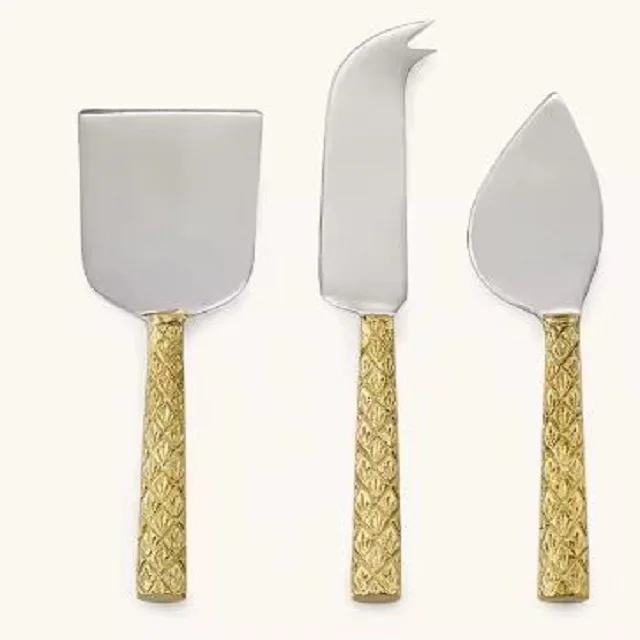 Best Price 3-Piece Custom Sharp Steel Kitchen Tool Set Stainless Steel Chopping Cheese Knife for Home and Hotel Cooking