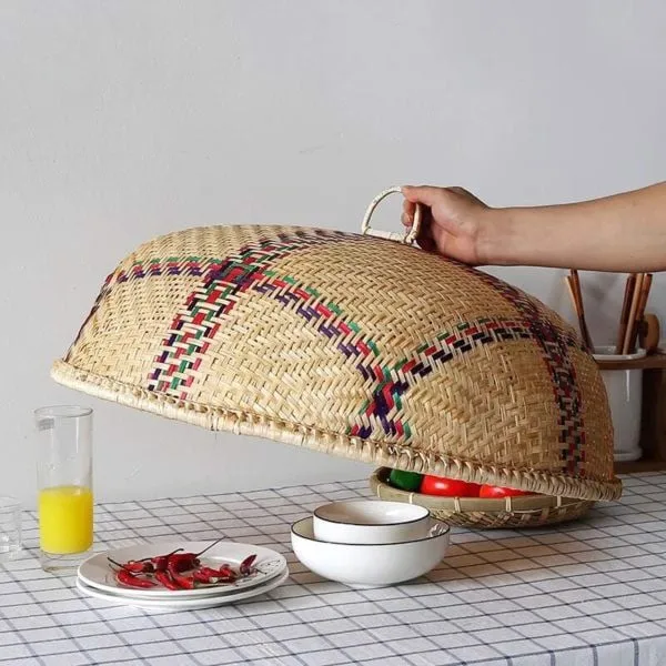 Handcrafted Using Cover Food Wholesale Reusable Eco Low MOQ kitchen accessories Bamboo Table Cage Made In Vietnam