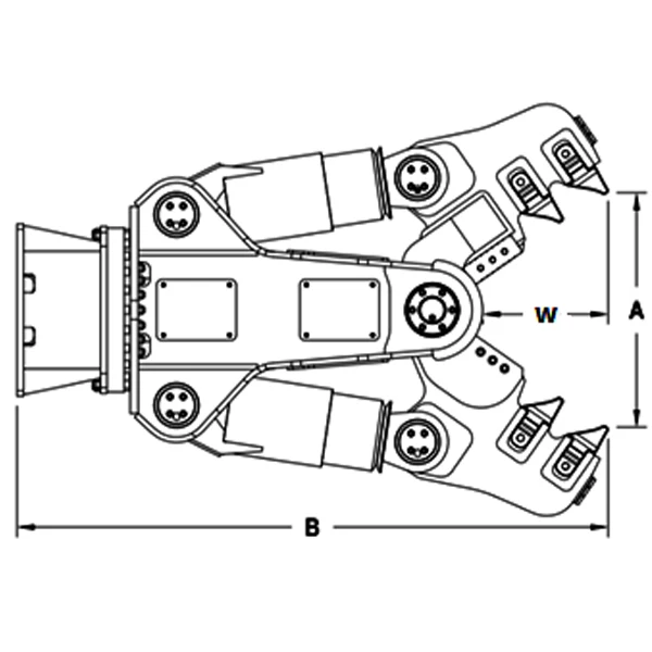 Industrial-Grade 850mm Opening Hydraulic Crusher for Construction Metal Cutting and Demolition Fits 26-36 Ton Excavators