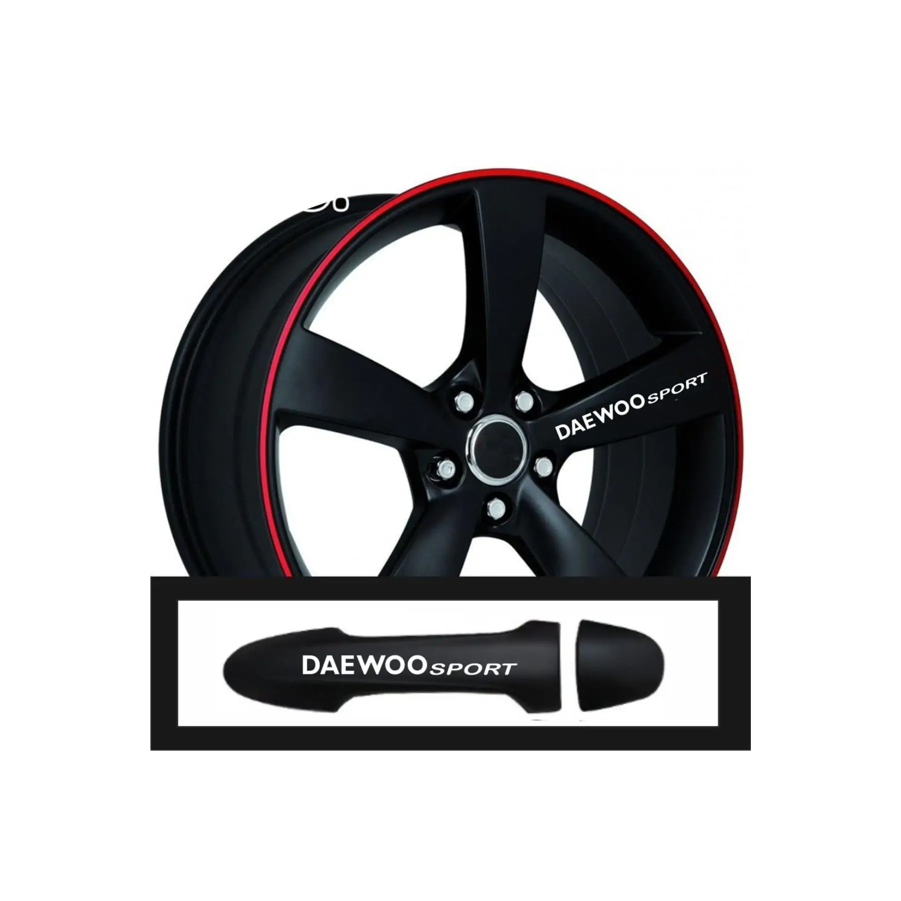 Compatible Accessory For Daewoo Tico Auto Door Handle/Rim Sticker 10 Pcs 10*1.5 Cm