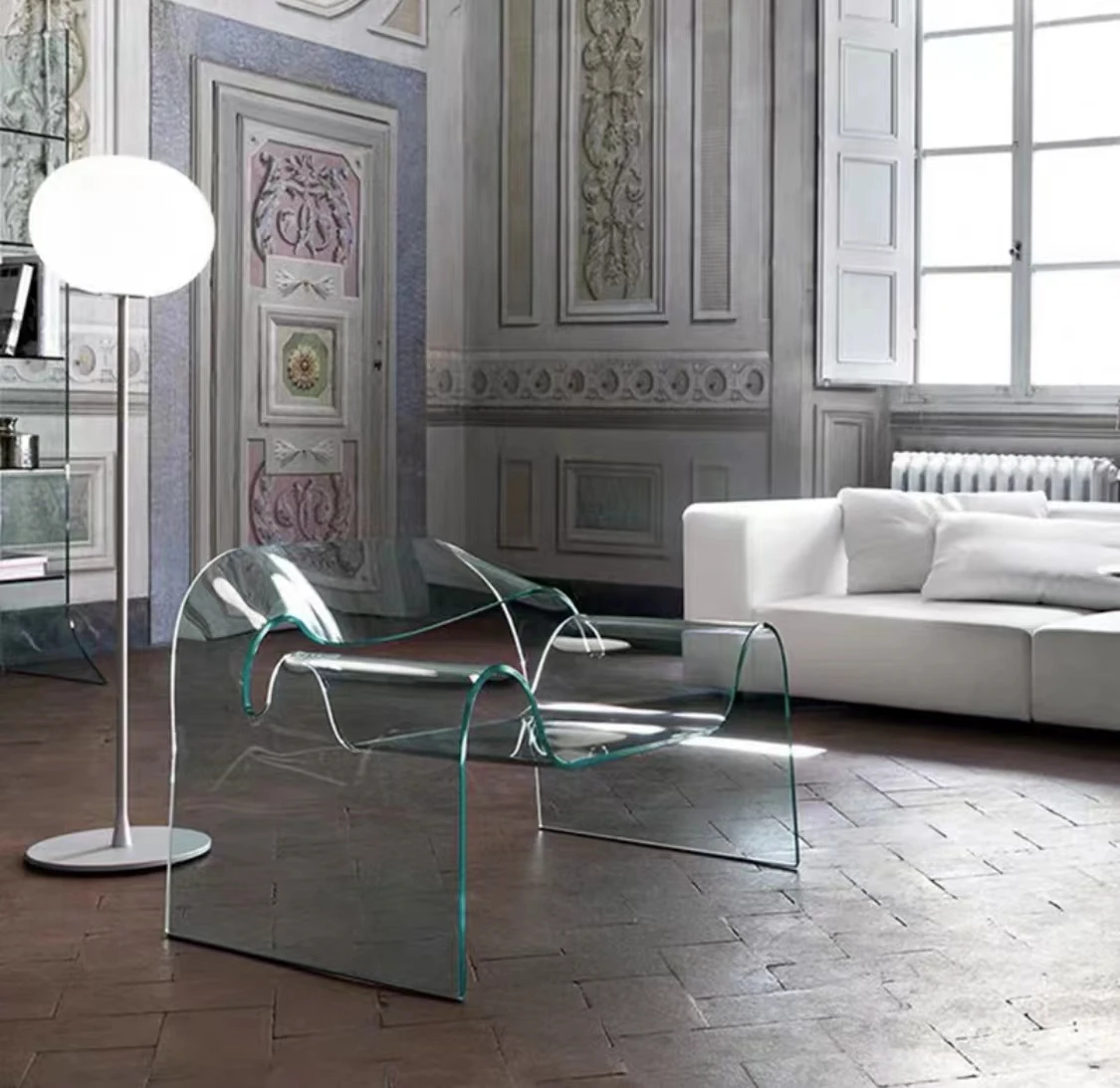 Ghost Chair Acrylic Sofa Chair Modern Light Luxury Original Creative Design Leisure Sofa Recliner Crystal Chair