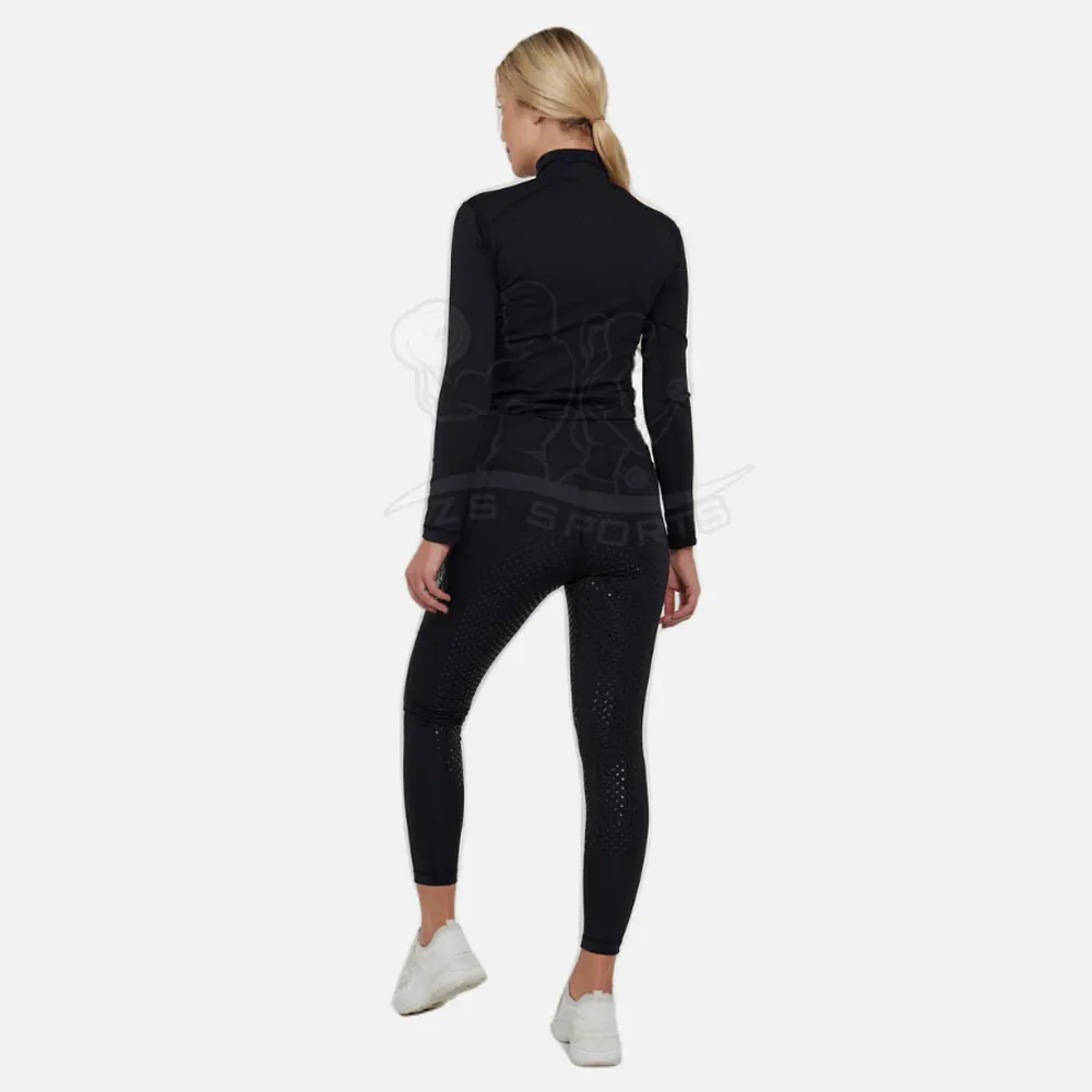 OEM Equestrian Clothing Women Mesh Horse Riding Shirts Competition Shirt Equestrian Shirt And Pant for women