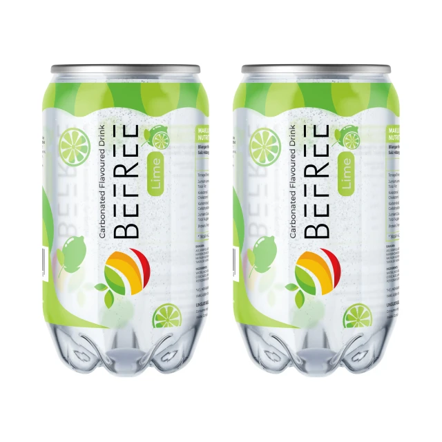 BeFree Lime 350ml x 24 pcs Original Taste Carbonated Drink Malaysia Halal Beverage Sparkling Fresh Soda Water Soft Drink