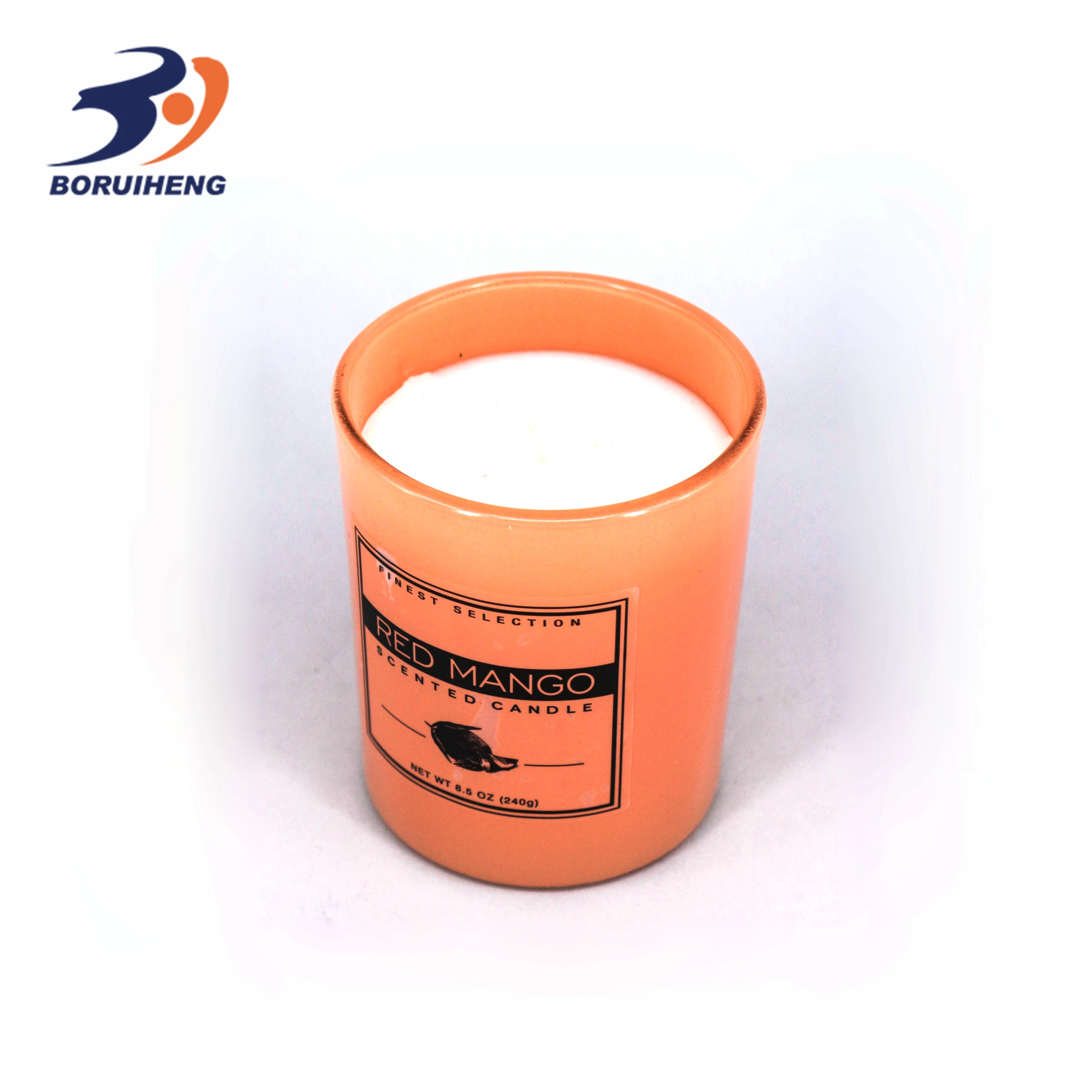 Free Size Available With Sample Transparent Bulk Wick Home Scented Candle With Lid Made From Paraffin Wax / Soy Bean Material
