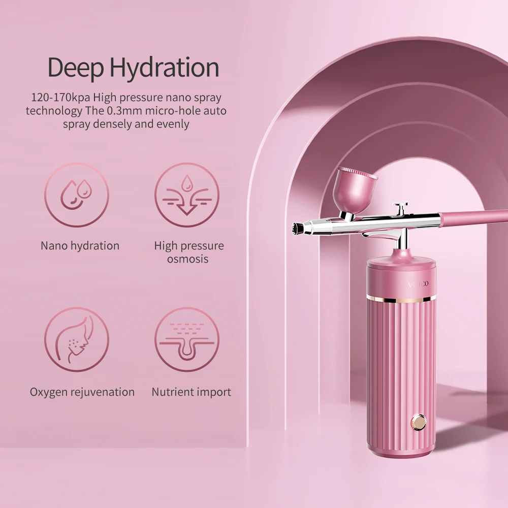 Portable USB Rechargeable Handheld mini airbrush Makeup kit with make up foundation airbrush makeup 2 Capacity Cups